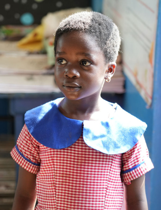A child supported by an AMURTEL education and welfare programme in Ghana